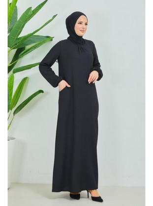 Black - 300gr - Modest Dress - Burcu Fashion
