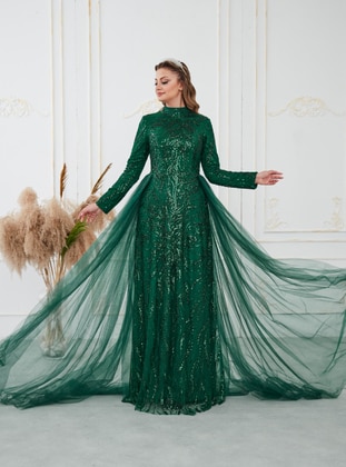 Emerald - Fully Lined -  - Modest Evening Dress - Aslan Polat