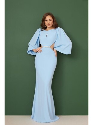 Blue - Fully Lined - 1000gr - Evening Dresses - Carmen