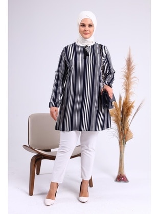 Women Hijab Plus Size Drawstring Women Summer Tunic Tiril Fabric Black