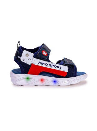 Navy Blue - Red - Kids Sandals - Kiko Kids