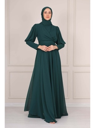Green - Evening Dresses - SARETEX