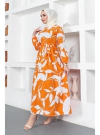 Orange - Modest Dress