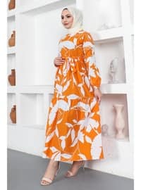 Orange - Modest Dress