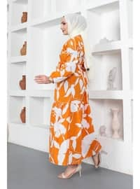 Orange - Modest Dress