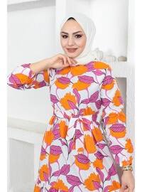 Orange - Modest Dress