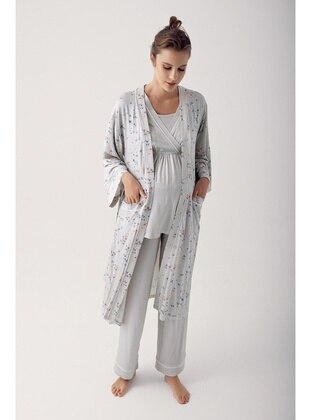 Grey - Maternity Pyjamas - Artış Collection
