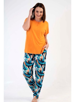 Orange - Plus Size Pyjamas - Vienetta