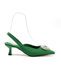 Green - High Heel - - Evening Shoes