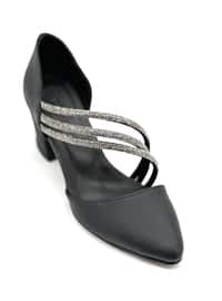 Platinum Black - High Heel - - Evening Shoes