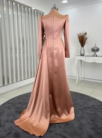 Rose - Fully Lined - Crew neck - Modest Evening Dress