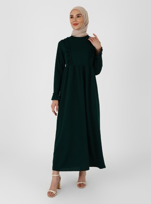 Emerald - Crew neck - Unlined - Modest Dress - ZENANE