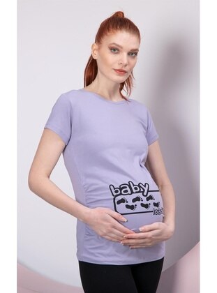 Lilac - Maternity Tunic / T-Shirt - Gör & Sin