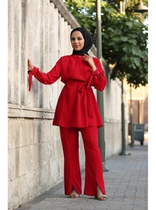 Red - Suit - Moda Reyhan
