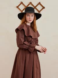 Bitter Chocolate - Scoop Neck - Unlined - Modest Dress