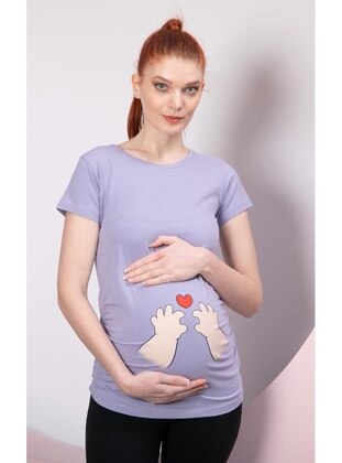 Lilac - Maternity Tunic / T-Shirt - Gör & Sin