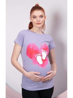 Grey - Maternity Tunic / T-Shirt - Gör & Sin