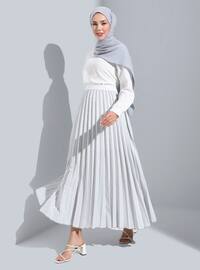 Light Gray - Unlined - Skirt