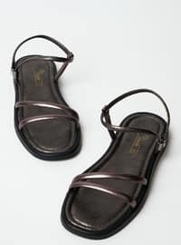 Platinum - Sandal - Faux Leather - Sandal