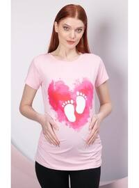 Pink - Maternity Tunic / T-Shirt