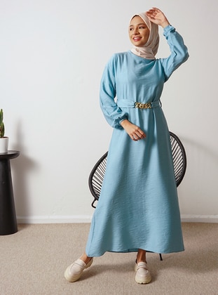 Turquoise - Modest Dress - Por La Cara
