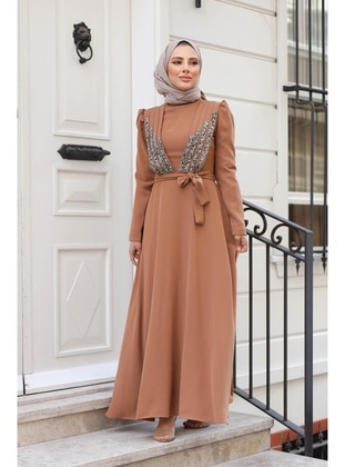 Camel - Modest Dress - Meqlife