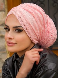 زهري فاتح - من لون واحد - حجابات جاهزة