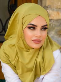 الفستق الأخضر - من لون واحد - حجابات جاهزة