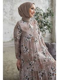 Beige - Modest Dress - InStyle