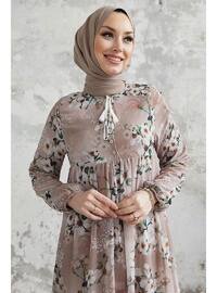 Beige - Modest Dress - InStyle