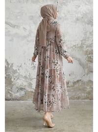 Beige - Modest Dress - InStyle