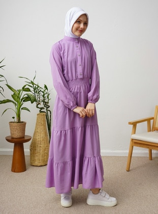 Lilac - Modest Dress - Por La Cara
