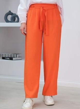 Orange - Pants - Locco Moda