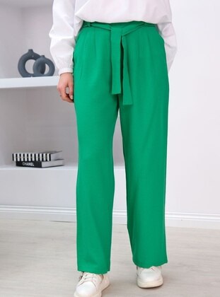 Green - Pants - Locco Moda