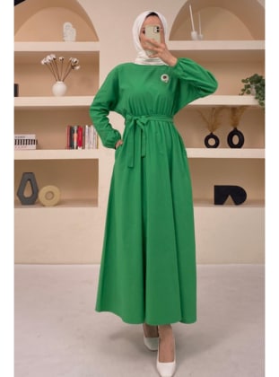 Green - 300gr - Modest Dress - BASICPARK