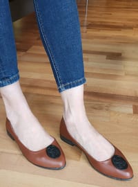 Casual - Tan - Faux Leather - Casual Shoes