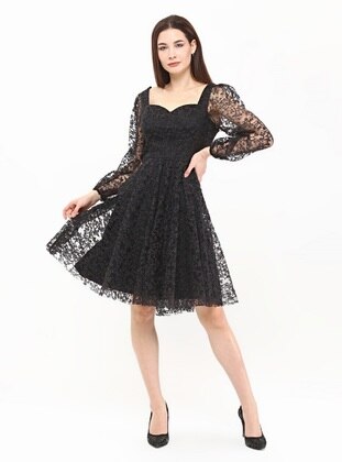 Fully Lined - Multi - Black - Evening Dresses - Asee`s