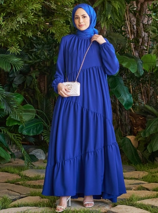 Saxe Blue - Unlined - Modest Dress - Neways