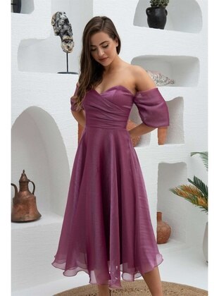Fuchsia - Fully Lined - 1000gr - Evening Dresses - Carmen