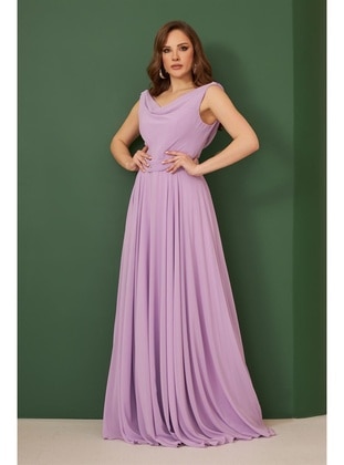 Lilac - Fully Lined - 1000gr - Evening Dresses - Carmen