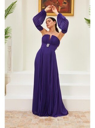 Purple - Fully Lined - 1000gr - Evening Dresses - Carmen