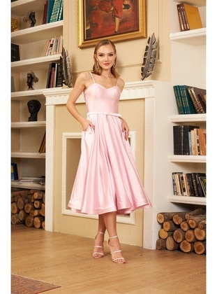 Fully Lined - 1000gr - Pink - Evening Dresses - Carmen