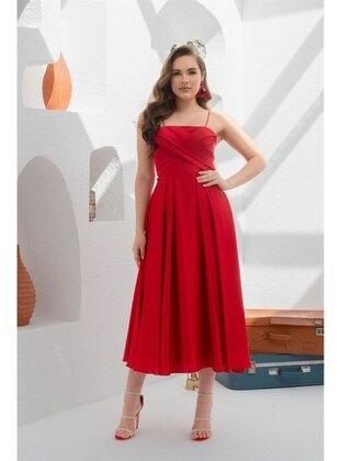Fully Lined - 1000gr - Red - Evening Dresses - Miss Carmen