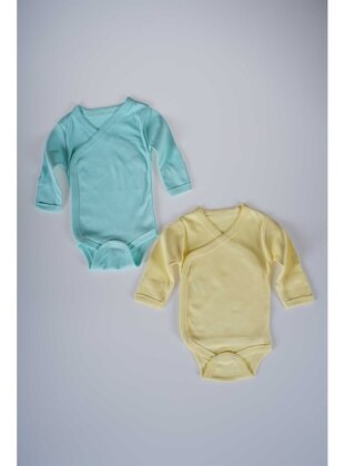 Yellow - Green - Baby Bodysuits - Miniko Kids