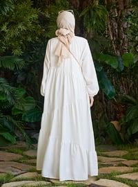 White - Unlined - Modest Dress