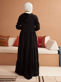 أسود - - نسيج غير مبطن - فستان