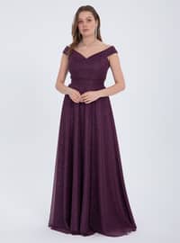 Fully Lined - Light purple - Double-Breasted - Evening Dresses