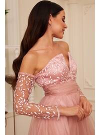 Powder Pink - Fully Lined - 1000gr - Evening Dresses