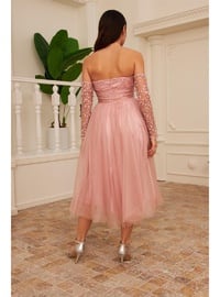 Powder Pink - Fully Lined - 1000gr - Evening Dresses