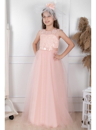 Powder Pink - Girls` Evening Dress - MFA Moda